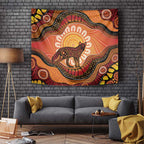 Indigenous Dingo Australia Tapestry Australian Aboriginal Art Proud