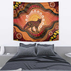 Indigenous Dingo Australia Tapestry Australian Aboriginal Art Proud