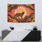 Indigenous Dingo Australia Tapestry Australian Aboriginal Art Proud