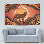 Indigenous Dingo Australia Tapestry Australian Aboriginal Art Proud