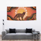 Indigenous Dingo Australia Tapestry Australian Aboriginal Art Proud