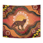 Indigenous Dingo Australia Tapestry Australian Aboriginal Art Proud