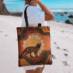 Indigenous Dingo Australia Tote Bag Australian Aboriginal Art Proud