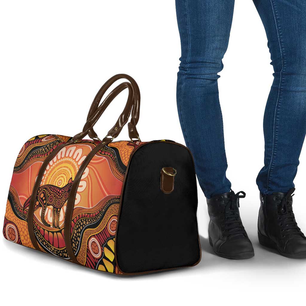 Indigenous Dingo Australia Travel Bag Australian Aboriginal Art Proud