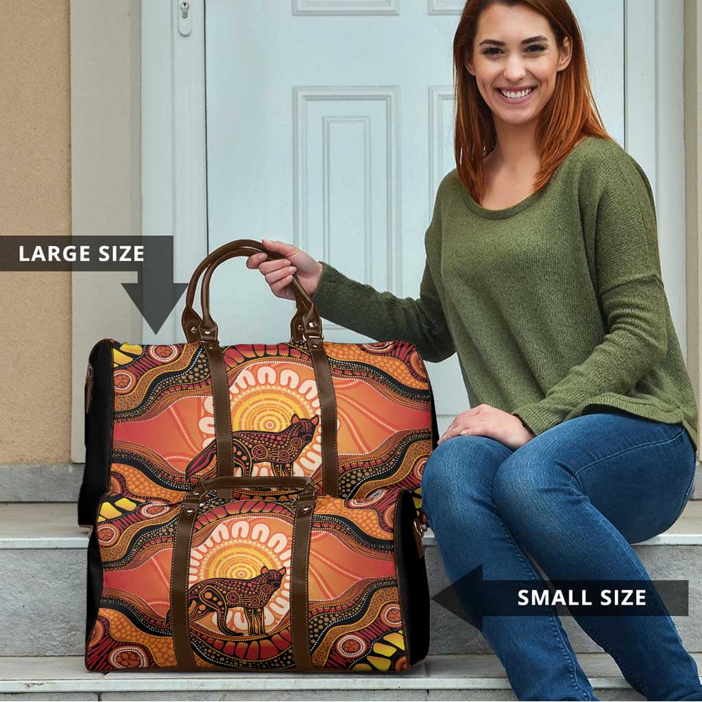 Indigenous Dingo Australia Travel Bag Australian Aboriginal Art Proud