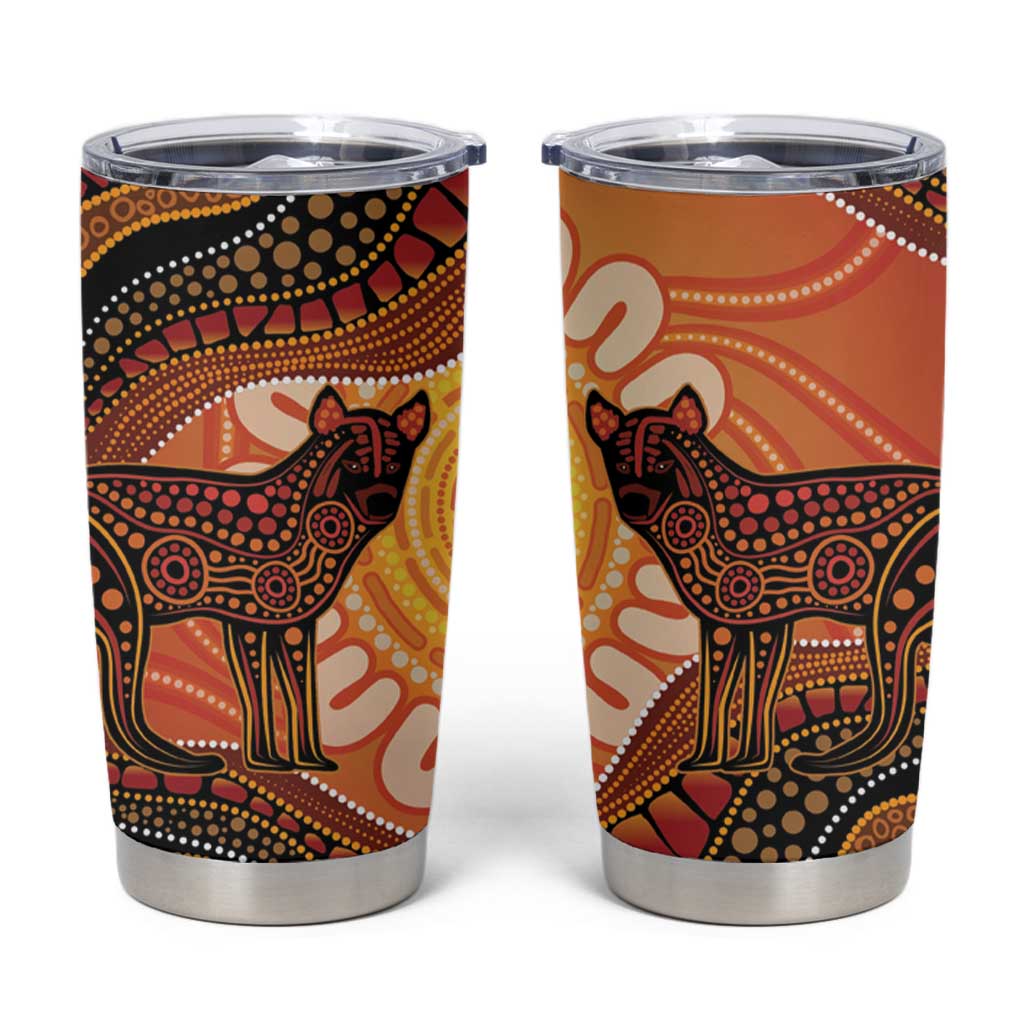 Indigenous Dingo Australia Tumbler Cup Australian Aboriginal Art Proud