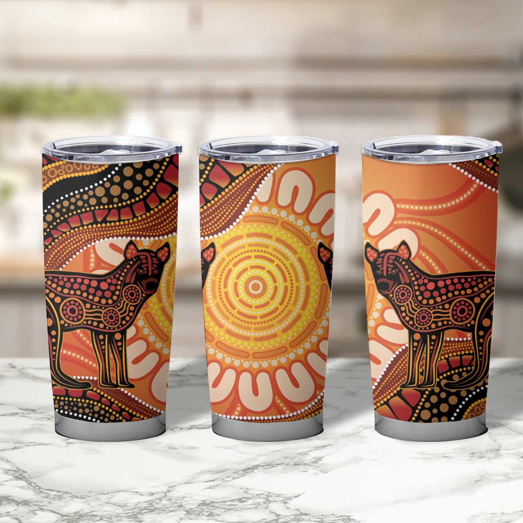 Indigenous Dingo Australia Tumbler Cup Australian Aboriginal Art Proud