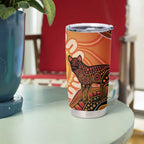 Indigenous Dingo Australia Tumbler Cup Australian Aboriginal Art Proud