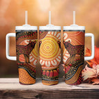 Indigenous Dingo Australia Tumbler With Handle Australian Aboriginal Art Proud