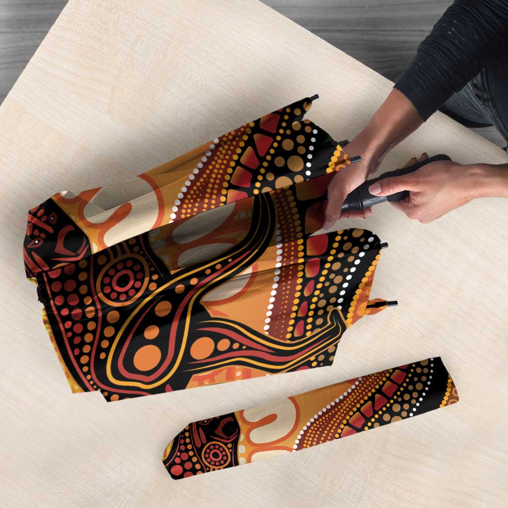 Indigenous Dingo Australia Umbrella Australian Aboriginal Art Proud