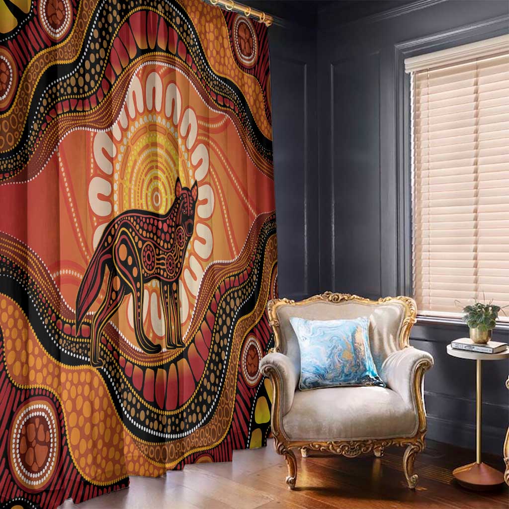 Indigenous Dingo Australia Window Curtain Australian Aboriginal Art Proud
