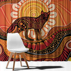 Indigenous Dingo Australia Window Curtain Australian Aboriginal Art Proud