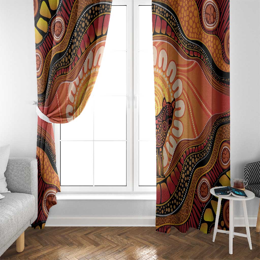 Indigenous Dingo Australia Window Curtain Australian Aboriginal Art Proud