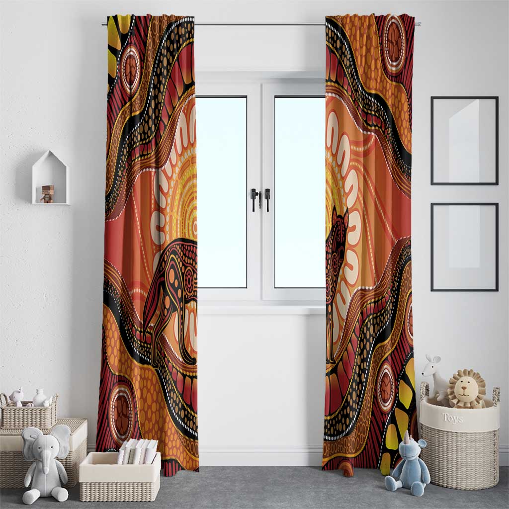 Indigenous Dingo Australia Window Curtain Australian Aboriginal Art Proud