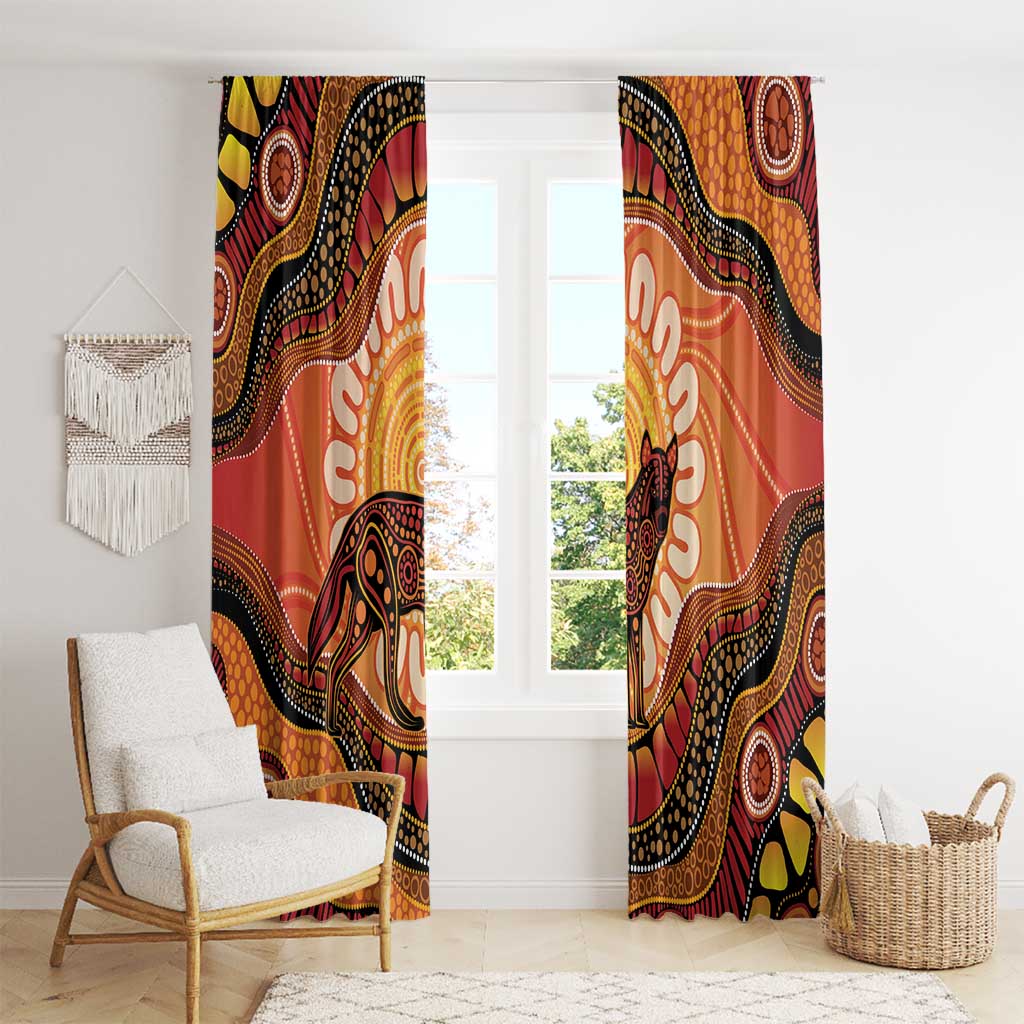 Indigenous Dingo Australia Window Curtain Australian Aboriginal Art Proud