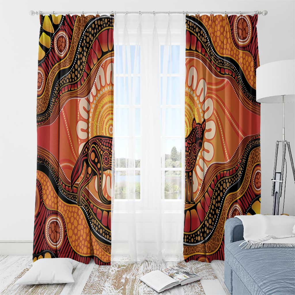 Indigenous Dingo Australia Window Curtain Australian Aboriginal Art Proud