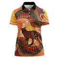 Indigenous Dingo Australia Women Polo Shirt Australian Aboriginal Art Proud