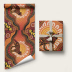 Indigenous Dingo Australia Wrapping Paper Australian Aboriginal Art Proud