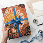 Indigenous Dingo Australia Wrapping Paper Australian Aboriginal Art Proud