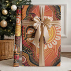 Indigenous Dingo Australia Wrapping Paper Australian Aboriginal Art Proud