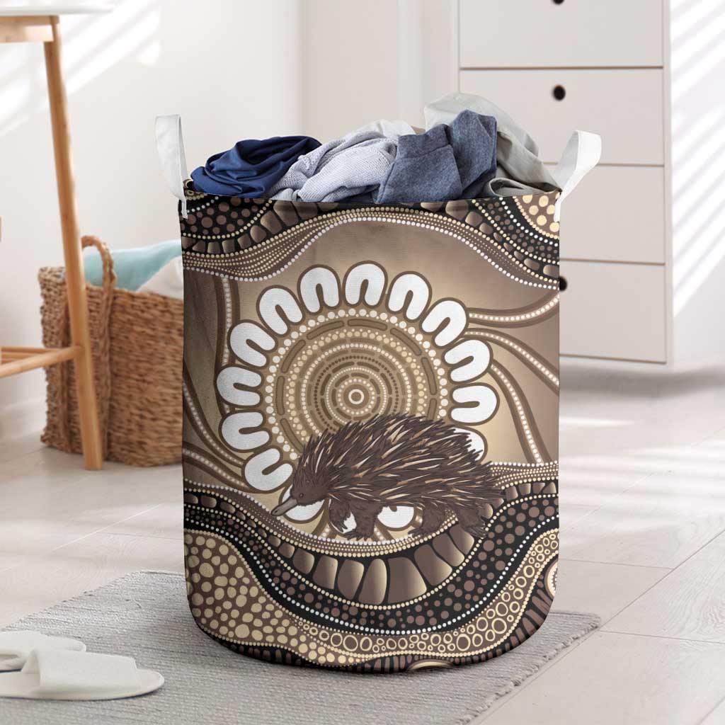 Indigenous Echidna Australia Laundry Basket Australian Aboriginal Art Proud