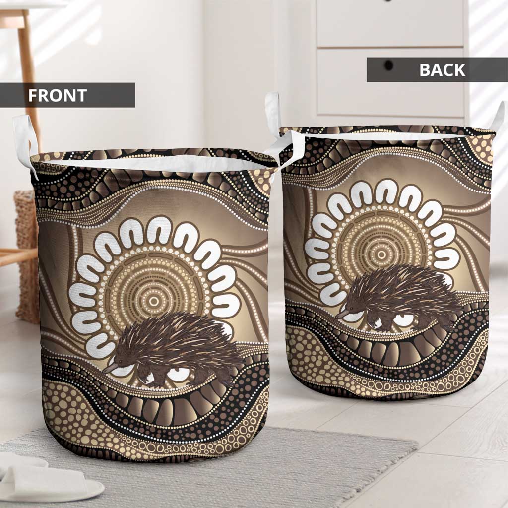 Indigenous Echidna Australia Laundry Basket Australian Aboriginal Art Proud