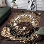 Indigenous Echidna Australia Area Rug Australian Aboriginal Art Proud