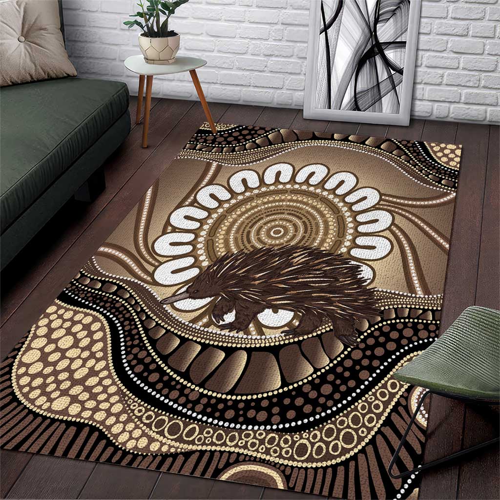 Indigenous Echidna Australia Area Rug Australian Aboriginal Art Proud