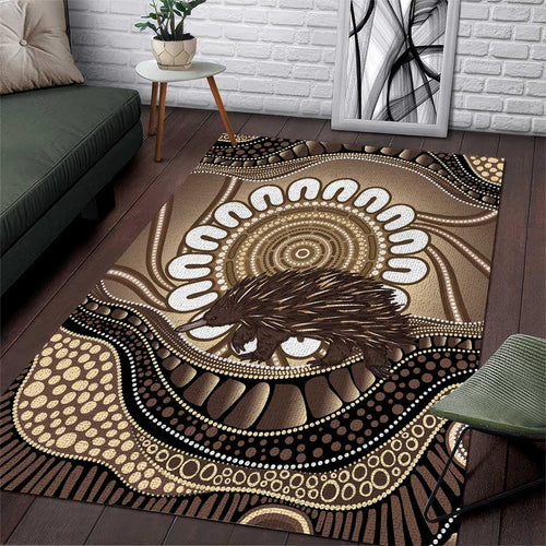 Indigenous Echidna Australia Area Rug Australian Aboriginal Art Proud