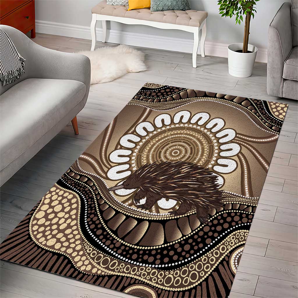 Indigenous Echidna Australia Area Rug Australian Aboriginal Art Proud
