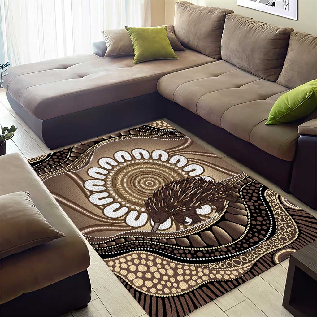 Indigenous Echidna Australia Area Rug Australian Aboriginal Art Proud