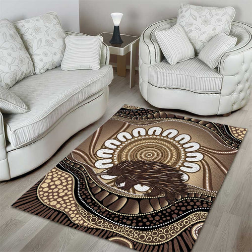 Indigenous Echidna Australia Area Rug Australian Aboriginal Art Proud
