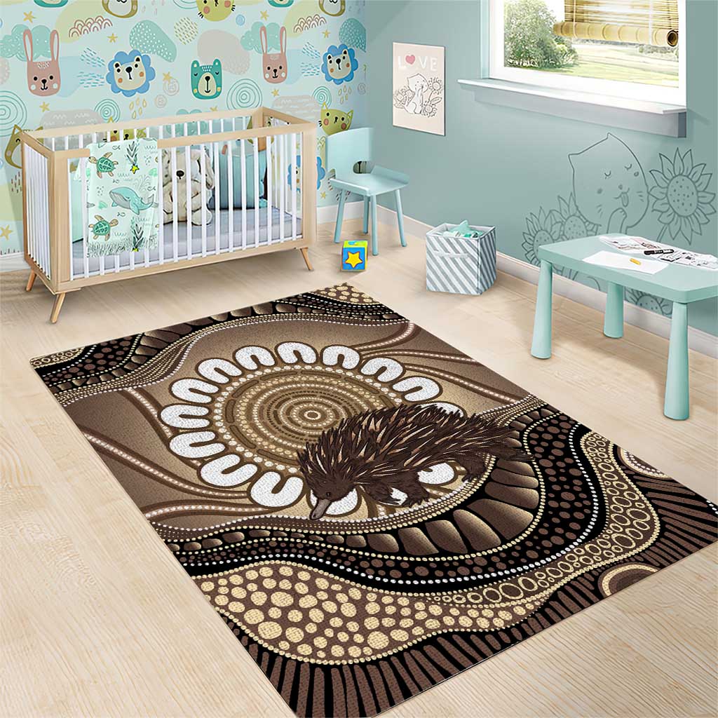Indigenous Echidna Australia Area Rug Australian Aboriginal Art Proud