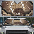 Indigenous Echidna Australia Auto Sun Shade Australian Aboriginal Art Proud