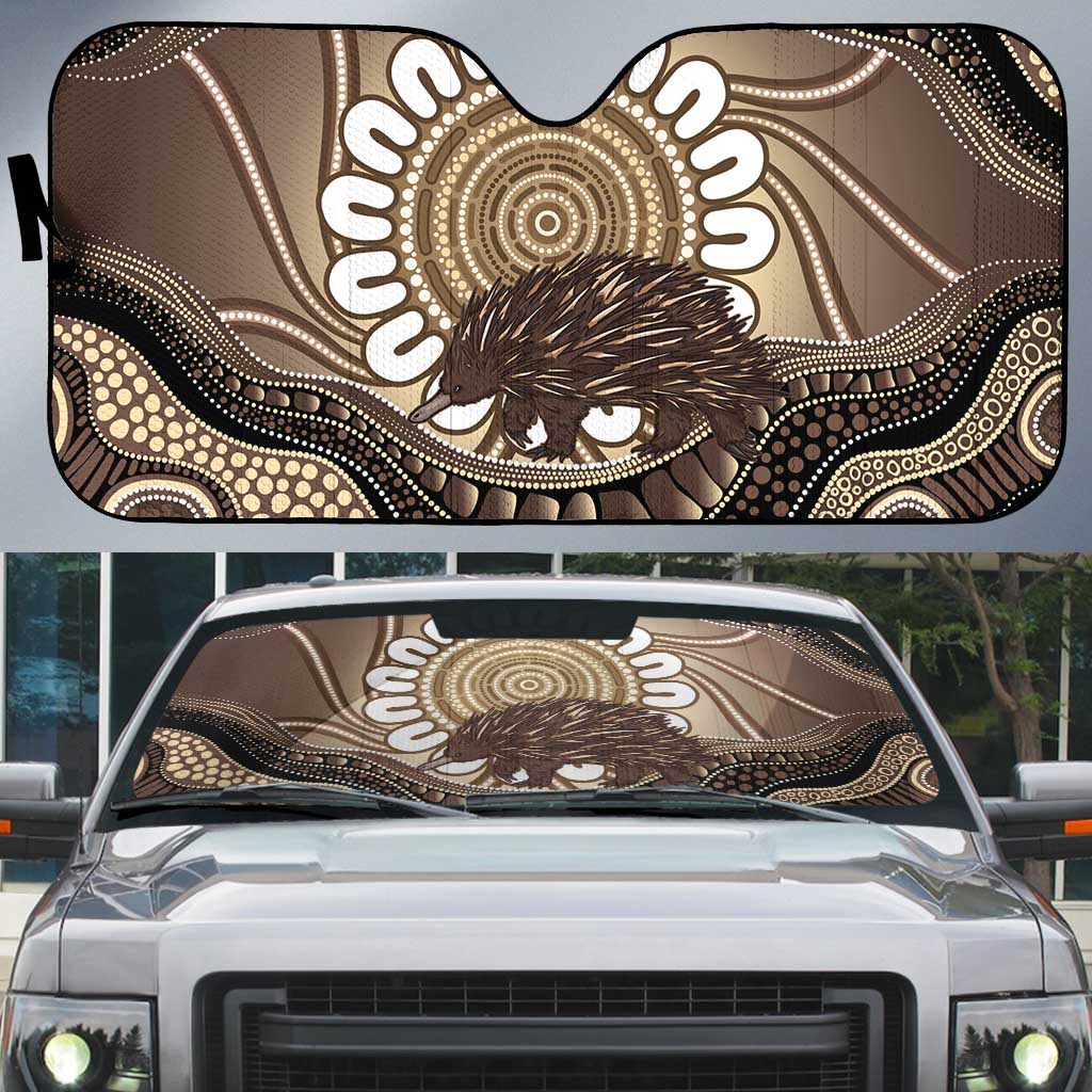 Indigenous Echidna Australia Auto Sun Shade Australian Aboriginal Art Proud