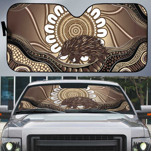 Indigenous Echidna Australia Auto Sun Shade Australian Aboriginal Art Proud