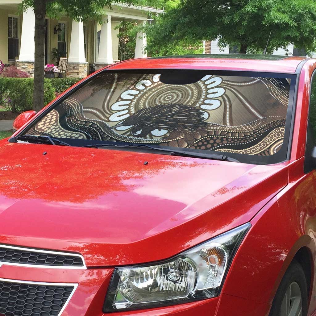 Indigenous Echidna Australia Auto Sun Shade Australian Aboriginal Art Proud