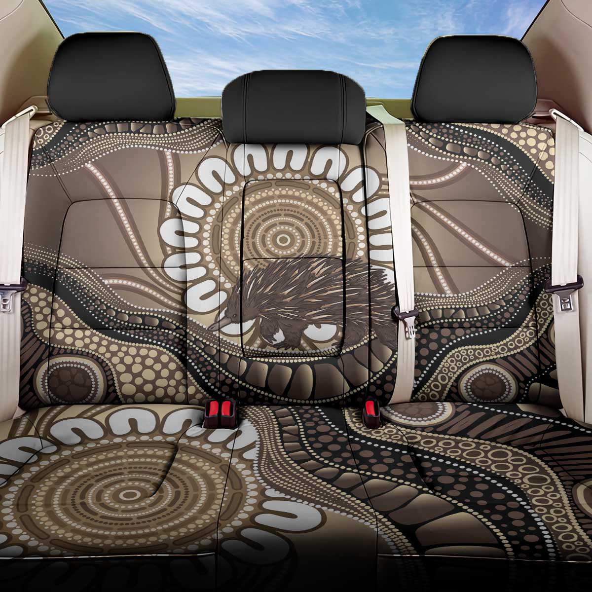 Indigenous Echidna Australia Back Car Seat Cover Australian Aboriginal Art Proud