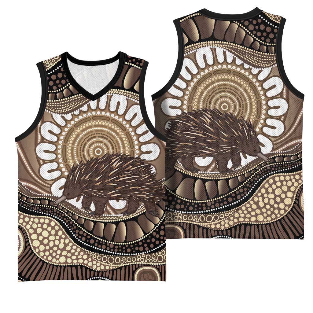 Indigenous Echidna Australia Basketball Jersey Australian Aboriginal Art Proud