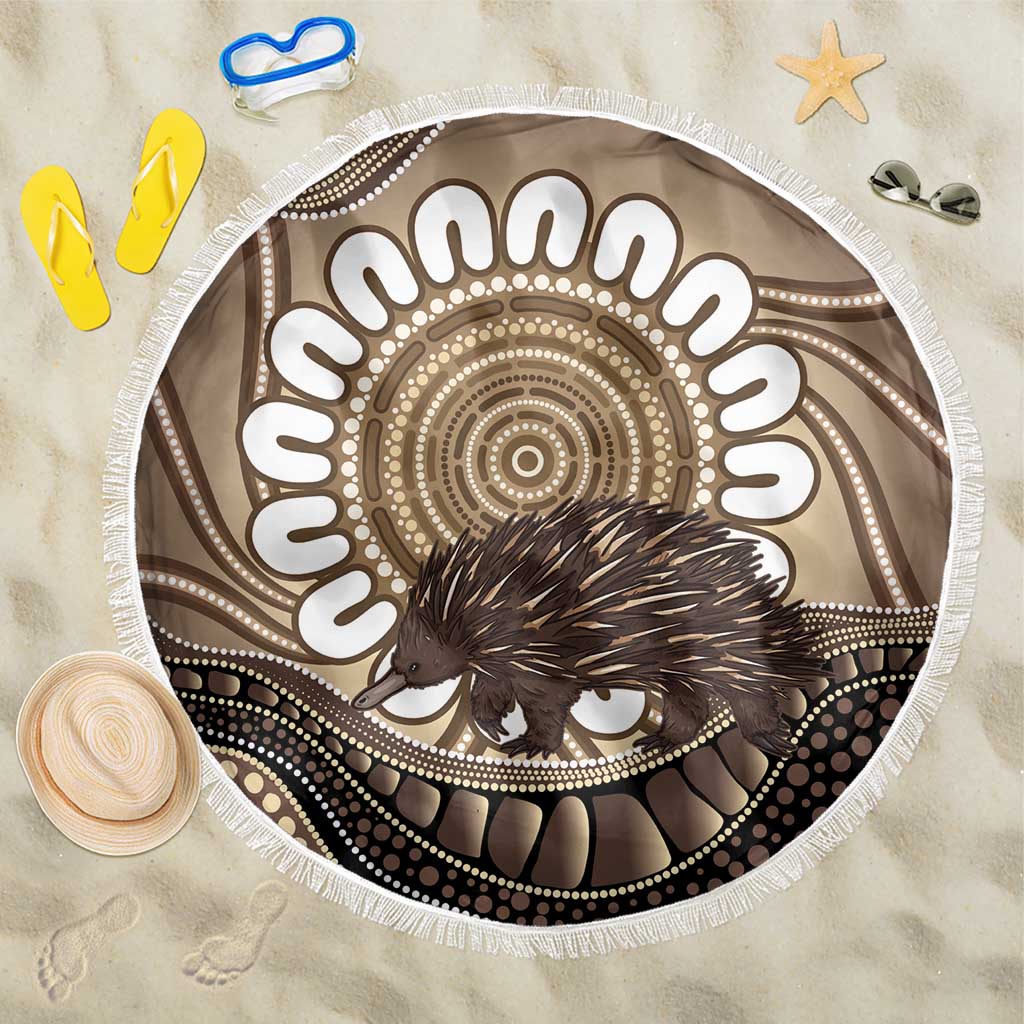 Indigenous Echidna Australia Beach Blanket Australian Aboriginal Art Proud