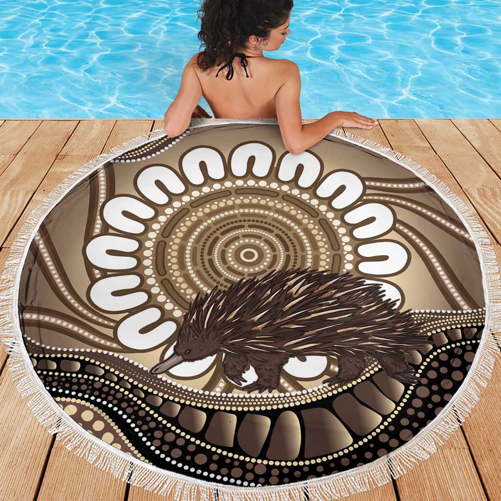 Indigenous Echidna Australia Beach Blanket Australian Aboriginal Art Proud