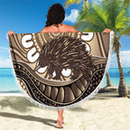 Indigenous Echidna Australia Beach Blanket Australian Aboriginal Art Proud