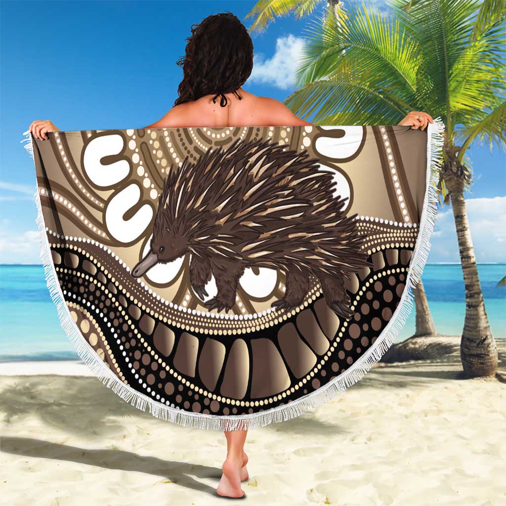 Indigenous Echidna Australia Beach Blanket Australian Aboriginal Art Proud