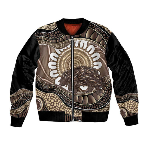 Indigenous Echidna Australia Bomber Jacket Australian Aboriginal Art Proud
