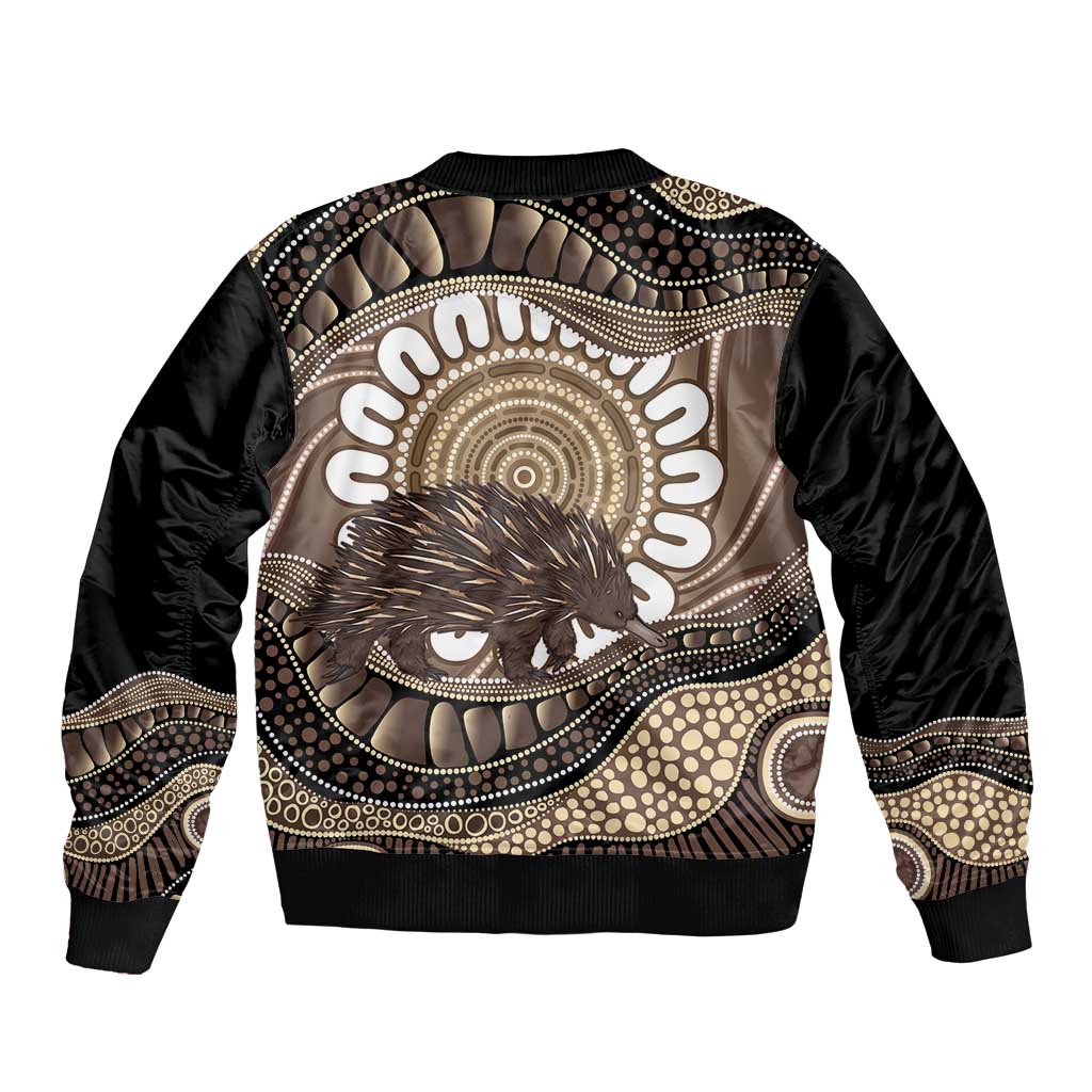 Indigenous Echidna Australia Bomber Jacket Australian Aboriginal Art Proud