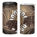 Indigenous Echidna Australia 4 in 1 Can Cooler Tumbler Australian Aboriginal Art Proud