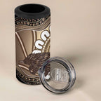 Indigenous Echidna Australia 4 in 1 Can Cooler Tumbler Australian Aboriginal Art Proud