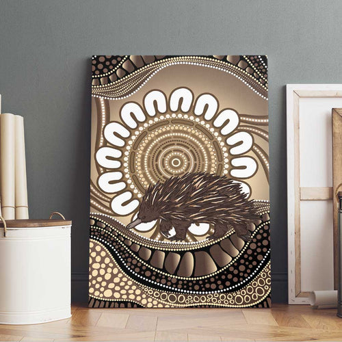 Indigenous Echidna Australia Canvas Wall Art Australian Aboriginal Art Proud