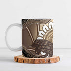 Indigenous Echidna Australia Ceramic Mug Australian Aboriginal Art Proud
