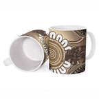 Indigenous Echidna Australia Ceramic Mug Australian Aboriginal Art Proud